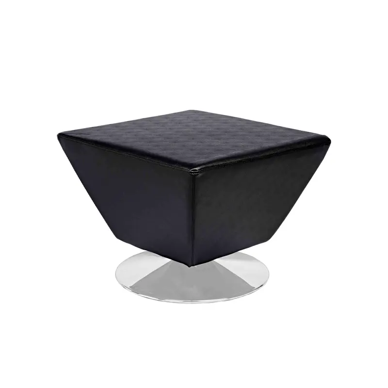 Silla de Espera Celeste – Negra con Base Cromada