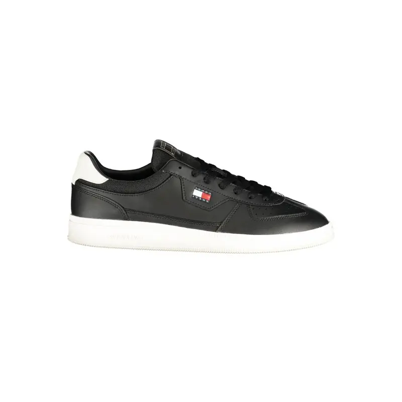 Tommy Hilfiger Black Polyurethane Men's Sneaker