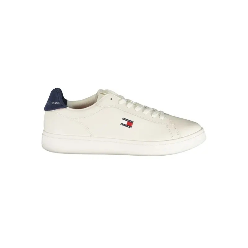 Tommy Hilfiger White Polyurethane Men's Sneaker