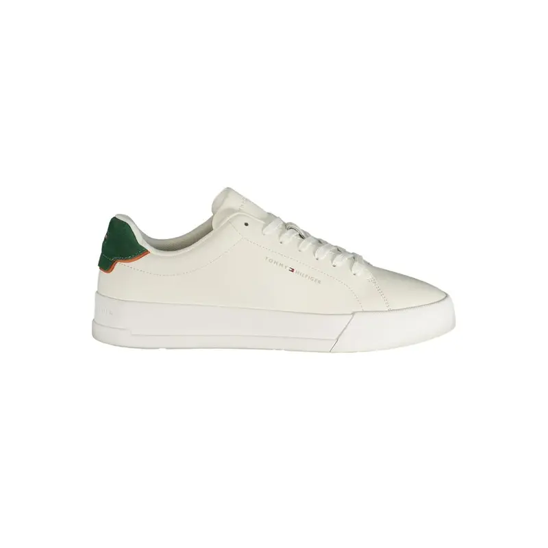 Tommy Hilfiger White Polyurethane Men's Sneaker