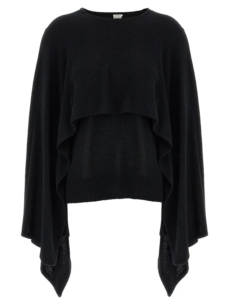 TOTEME Black Silk Cardigan