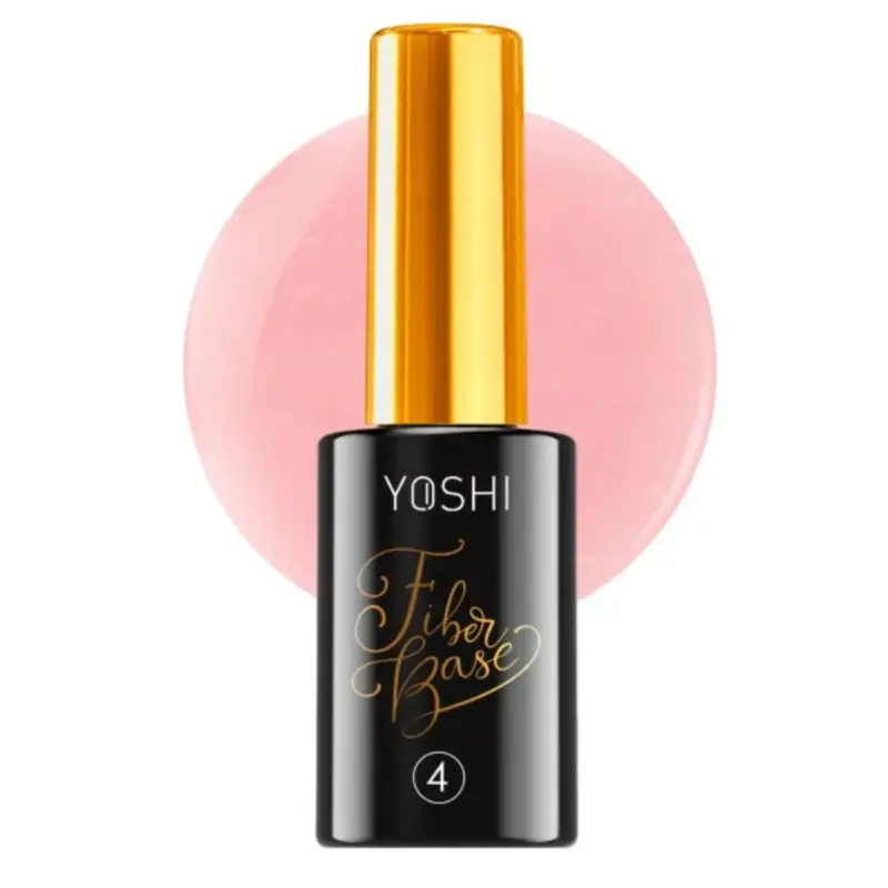 Yoshi Fiber Base nº 4 | Base Rubber con Fibra de Vidrio Profesional para Uñas Reforzadas 10ml
